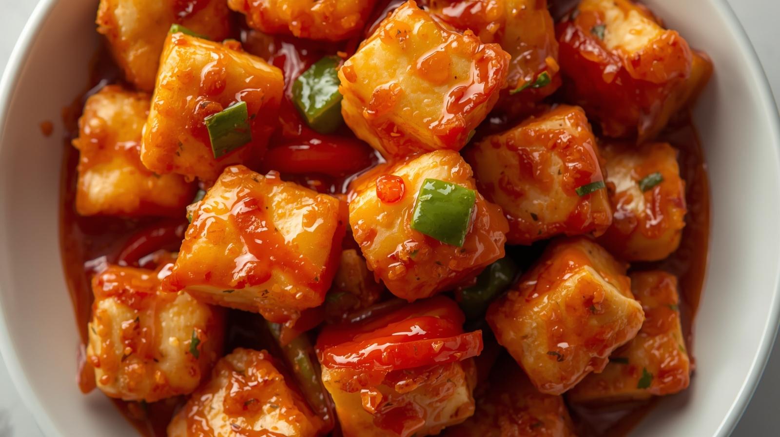 Sweet & Sour Tofu Manchurian
